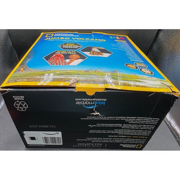 NATIONAL GEOGRAPHIC Jumbo Volcano Kit 1.5FT Eruption Science STEM Toy POP - Picture 10 of 10